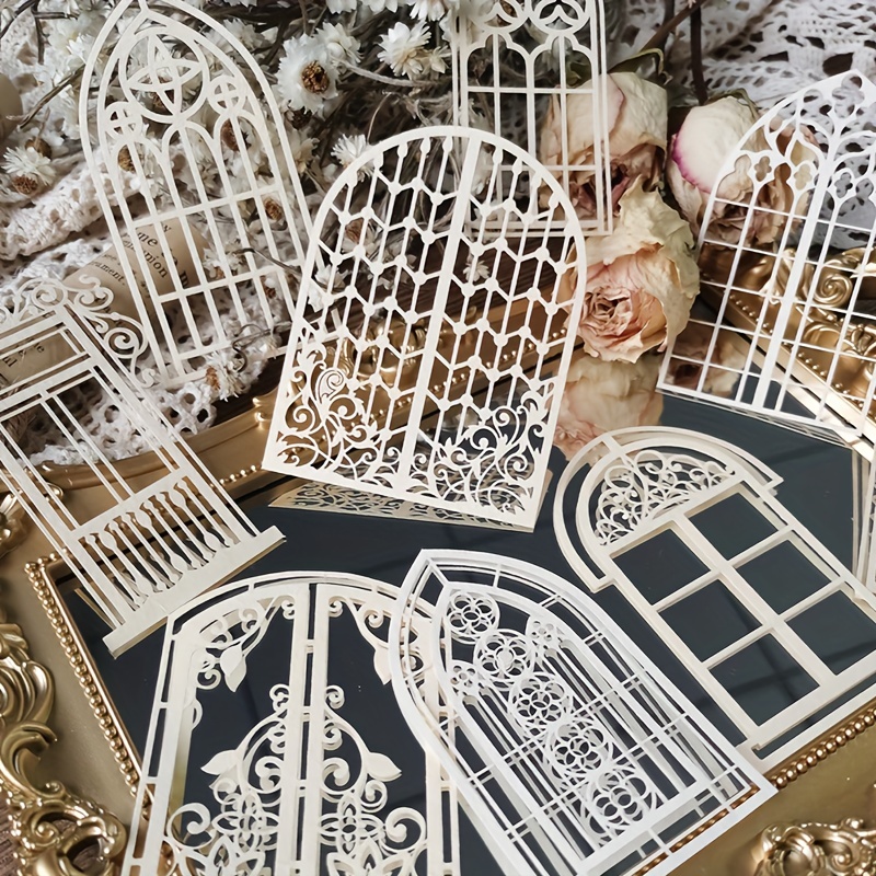 10 pcs Vintage Lace Hollow Mat - Vintage Junk Journal Scrapbooking Paper recension och pris