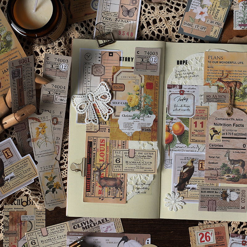 30 pcs Vintage material paper  - Vintage Junk Journal Scrapbooking Paper recension och pris