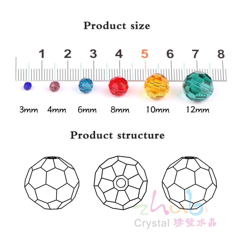 32Facets Round Ball 2mm 3mm 4m - Glass Seed Beads 2Mm Jewelry Making recension och pris