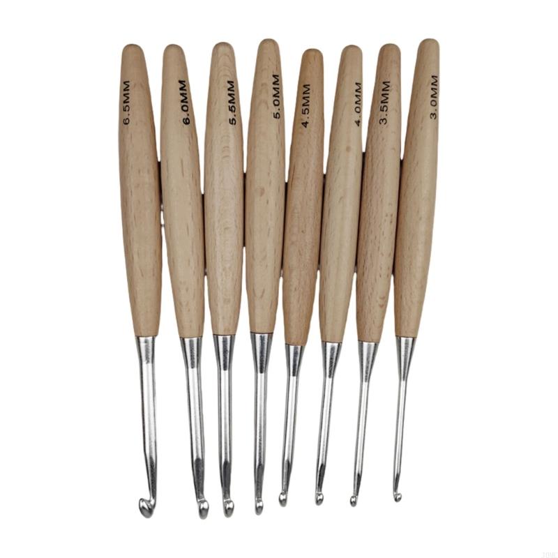 8Pcs Ergonomic Crochet Hook fo - Wooden Crochet Hooks Ergonomic Handle recension och pris