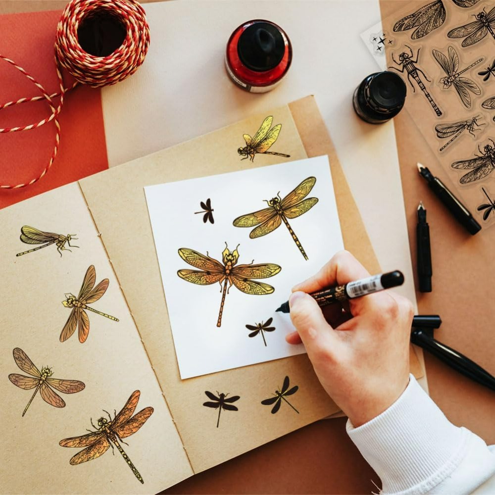 Dragonfly Clear Stamps for DIY - Clear Silicone Stamps For Card Making recension och pris