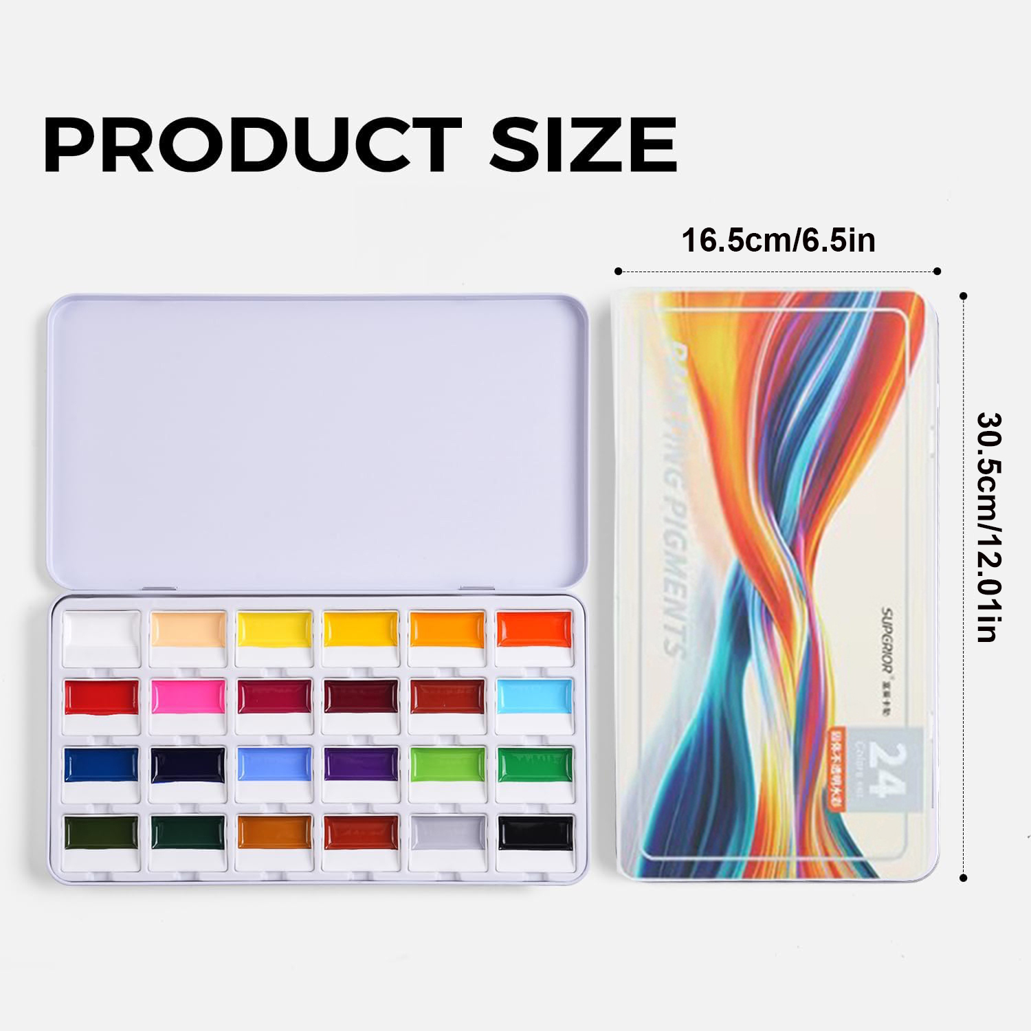 24 Colors Opaque Solid Waterco - Watercolor Paint Set Solid Pigment recension och pris