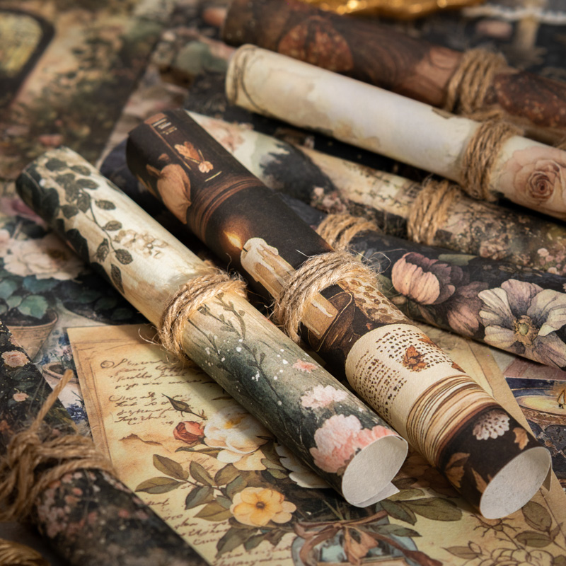 JIANQI 100Pcs Retro Handmade P - Vintage Junk Journal Scrapbooking Paper recension och pris
