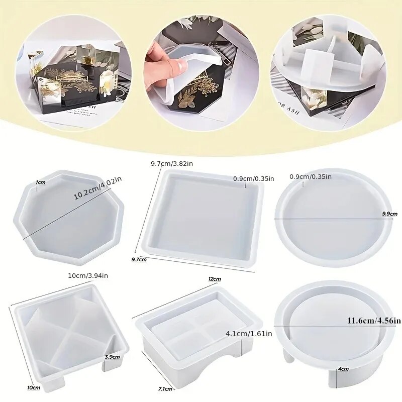 Coaster Resin Molds Set Includ - Silicone Epoxy Resin Molds Set recension och pris